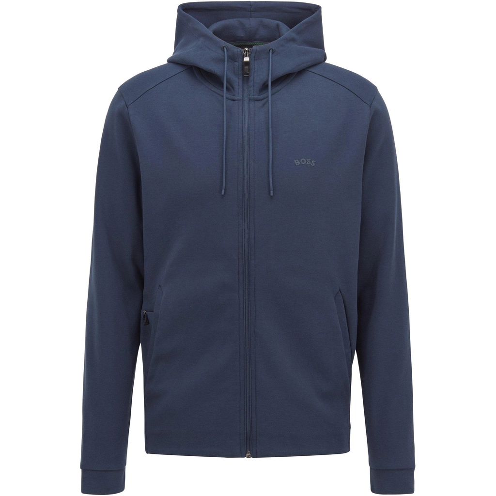 Hugo Boss Saggy Curve Zip Hoodie - Navy 402